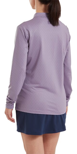 FootJoy Midlayer Full Zip Printed Sleeve felpa da donna, dusty violet