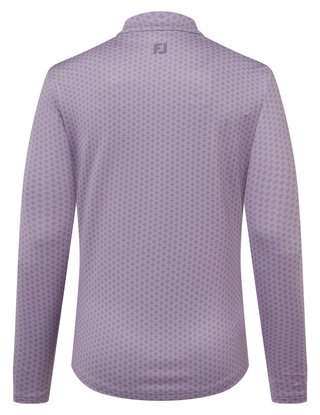 FootJoy Midlayer Full Zip Printed Sleeve felpa da donna, dusty violet