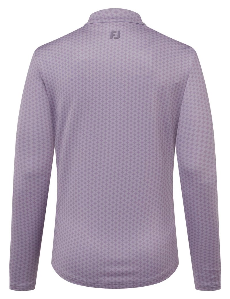 FootJoy Midlayer Full Zip Printed Sleeve felpa da donna, dusty violet