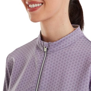 FootJoy Midlayer Full Zip Printed Sleeve felpa da donna, dusty violet