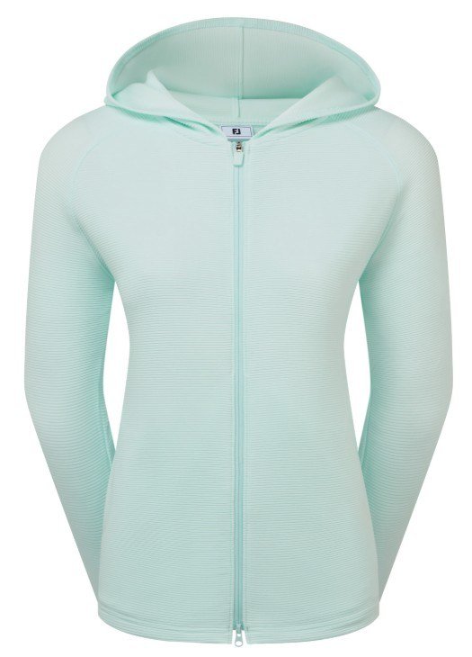 FootJoy Full-Zip Ottoman Hoodie felpa donna, glacial blue