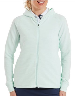FootJoy Full-Zip Ottoman Hoodie felpa donna, glacial blue