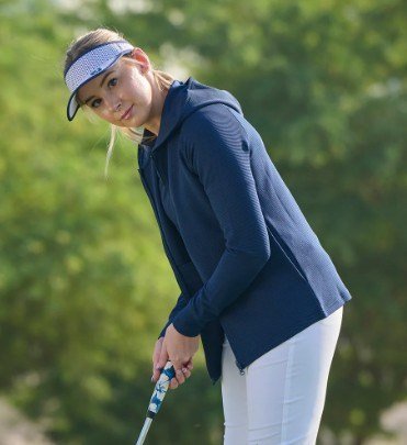 FootJoy Full-Zip Ottoman Hoodie felpa donna, navy