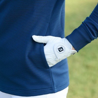 FootJoy Full-Zip Ottoman Hoodie felpa donna, navy