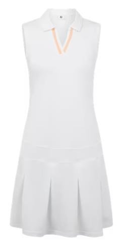 FootJoy Pleated abito da donna, bianco/desert peach