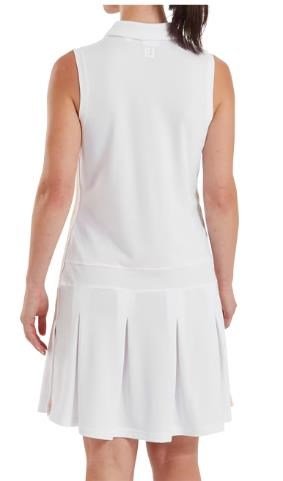 FootJoy Pleated abito da donna, bianco/desert peach
