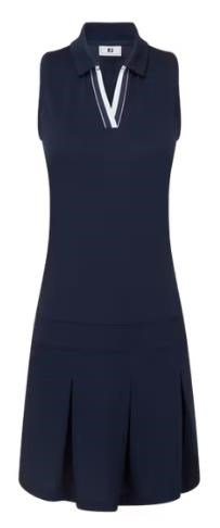 FootJoy Pleated abito da donna, blu navy/bianco