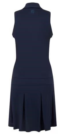 FootJoy Pleated abito da donna, blu navy/bianco