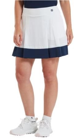 FootJoy Pleated gonna skort da donna, bianco/navy