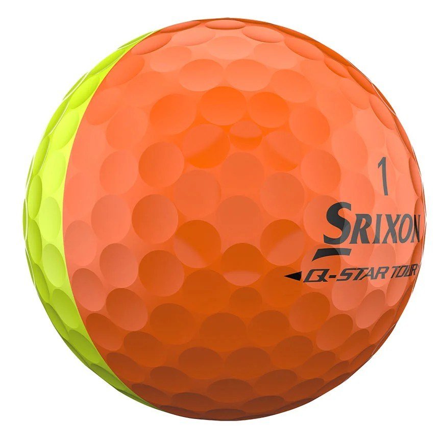 Srixon Q-Star Tour Divide palline da golf, giallo/arancione