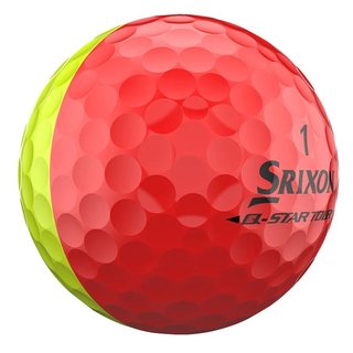 Srixon Q-Star Tour Divide palline da golf, giallo/rosso