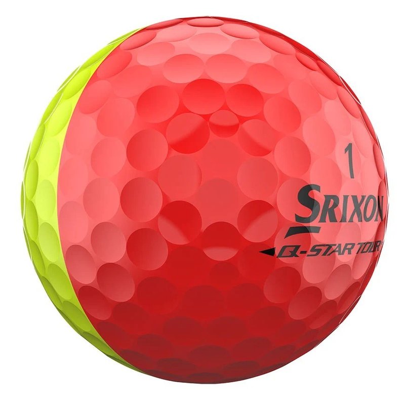 Srixon Q-Star Tour Divide palline da golf, giallo/rosso