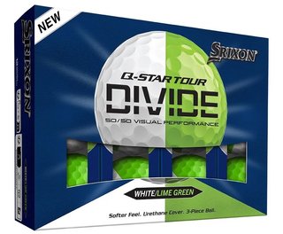 Srixon Q-Star Tour Divide palline da golf, bianche/lime