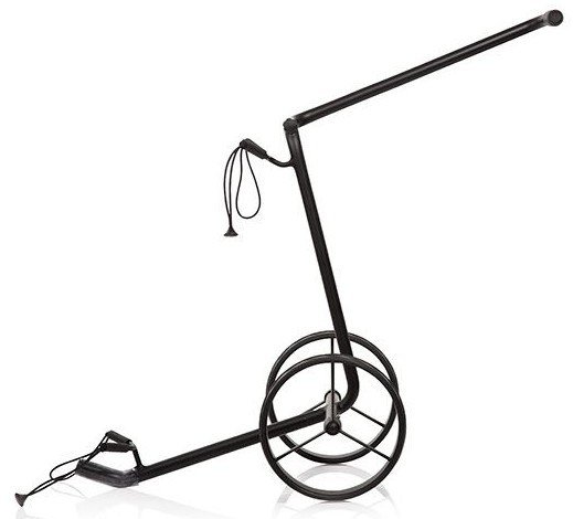 JuStar Black carrello manuale a 2 ruote, nero opaco