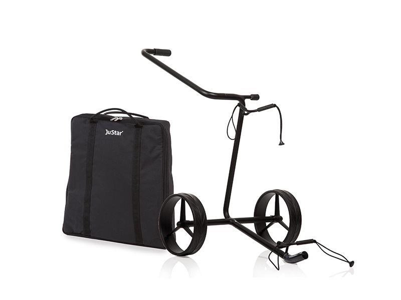 JuStar Black carrello manuale a 2 ruote, nero opaco