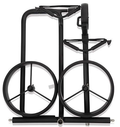 JuStar Black carrello manuale a 3 ruote, nero opaco