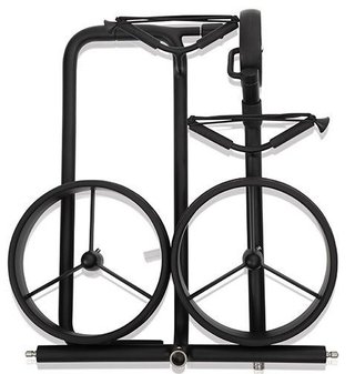 JuStar Black carrello manuale a 3 ruote, nero opaco
