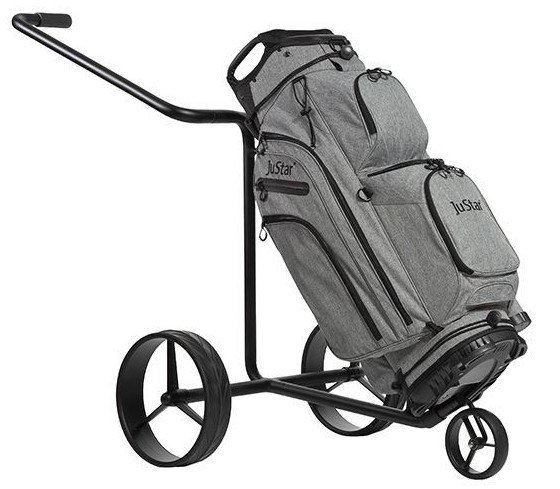 JuStar Black carrello manuale a 3 ruote, nero opaco
