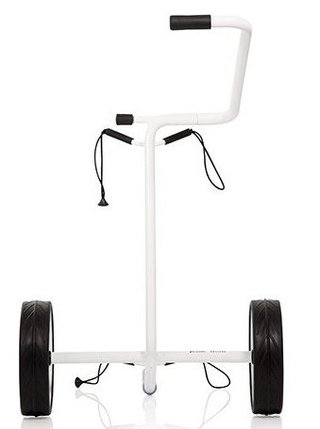 JuStar White carrello manuale a 2 ruote, bianco lucido