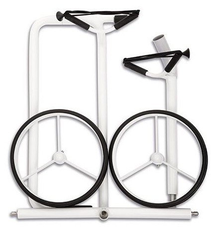 JuStar White carrello manuale a 2 ruote, bianco lucido