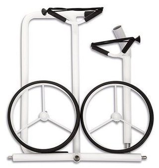 JuStar White carrello manuale a 2 ruote, bianco lucido