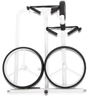 JuStar White carrello manuale a 3 ruote, bianco lucido