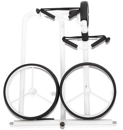 JuStar White carrello manuale a 3 ruote, bianco lucido