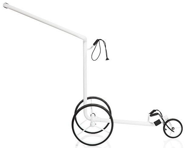 JuStar White carrello manuale a 3 ruote, bianco lucido