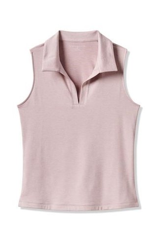 Travis Mathew Skyloft Light Sleeveless polo da donna, heather violet ice