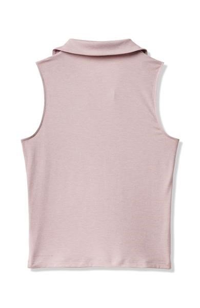 Travis Mathew Skyloft Light Sleeveless polo da donna, heather violet ice