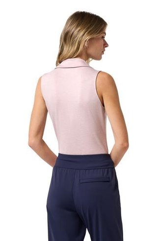 Travis Mathew Skyloft Light Sleeveless polo da donna, heather violet ice