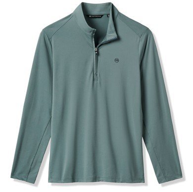 Travis Mathew Heater Pro 1/4Zip felpa da uomo, balsam green