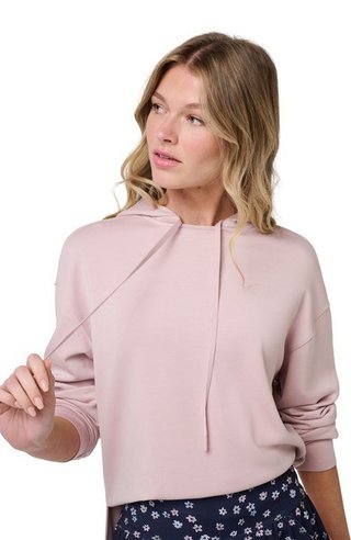 Travis Mathew Skyloft Soft felpa con cappuccio da donna, violet ice
