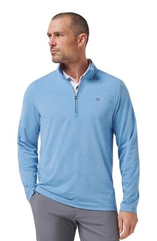Travis Mathew Heater Pro 1/4Zip felpa da uomo, pacific coast