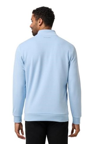Travis Mathew Cloud Quarter Zip 2.0 felpa da uomo, heather powder blue
