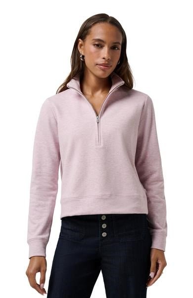 Travis Mathew Cloud Fleece Half-Zip felpa donna, heather violet ice