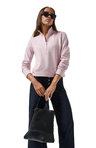 Travis Mathew Cloud Fleece Half-Zip felpa donna, heather violet ice