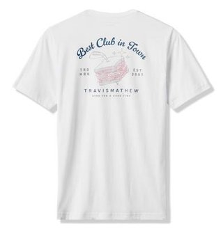 Travis Mathew Founding Member t-shirt da uomo, bianca