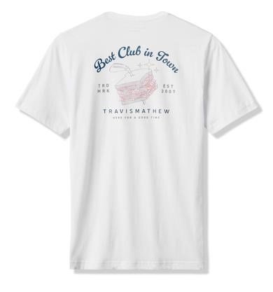 Travis Mathew Founding Member t-shirt da uomo, bianca