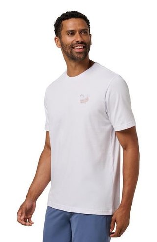 Travis Mathew Founding Member t-shirt da uomo, bianca