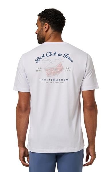 Travis Mathew Founding Member t-shirt da uomo, bianca