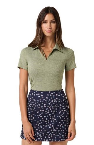 Travis Mathew Skyloft Light polo da donna, heather oil green