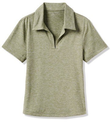 Travis Mathew Skyloft Light polo da donna, heather oil green