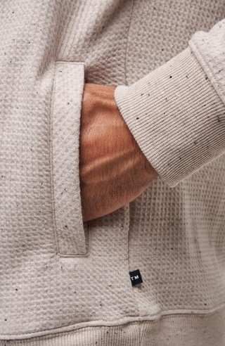 Travis Mathew Cloud Wafle felpa uomo, oxford tan
