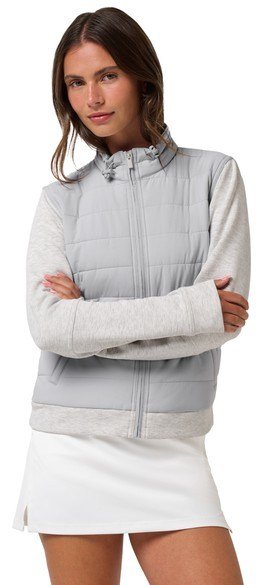 Travis Mathew Skyloft Soft Espresso Martini giacca da donna, heather light grey