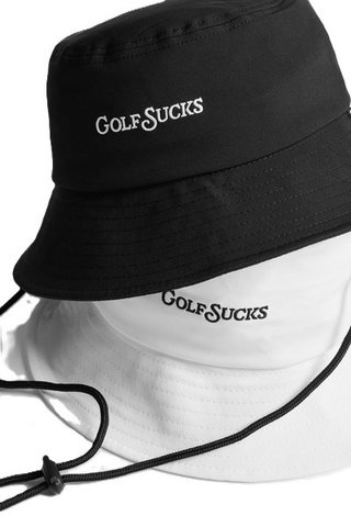 Travis Mathew Golf Sucks cappello da sole, nero
