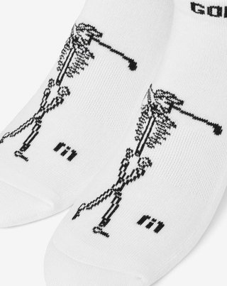 Travis Mathew Golf Sucks Ankle calzini da golf unisex, bianchi