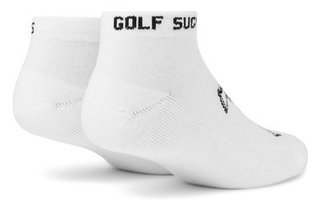 Travis Mathew Golf Sucks Ankle calzini da golf unisex, bianchi