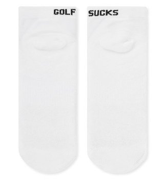 Travis Mathew Golf Sucks Ankle calzini da golf unisex, bianchi