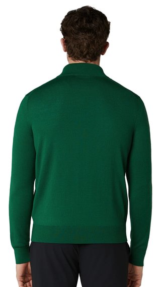 Callaway 1/4 Zip Mock maglione da uomo, deep galapagos green